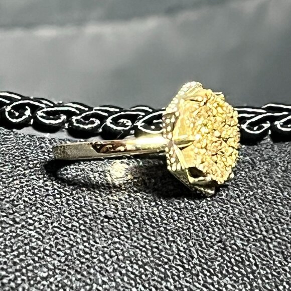 KENDRA SCOTT Kylie Hexagon Gold Druzy Ring Size 4.5 - Picture 5 of 8